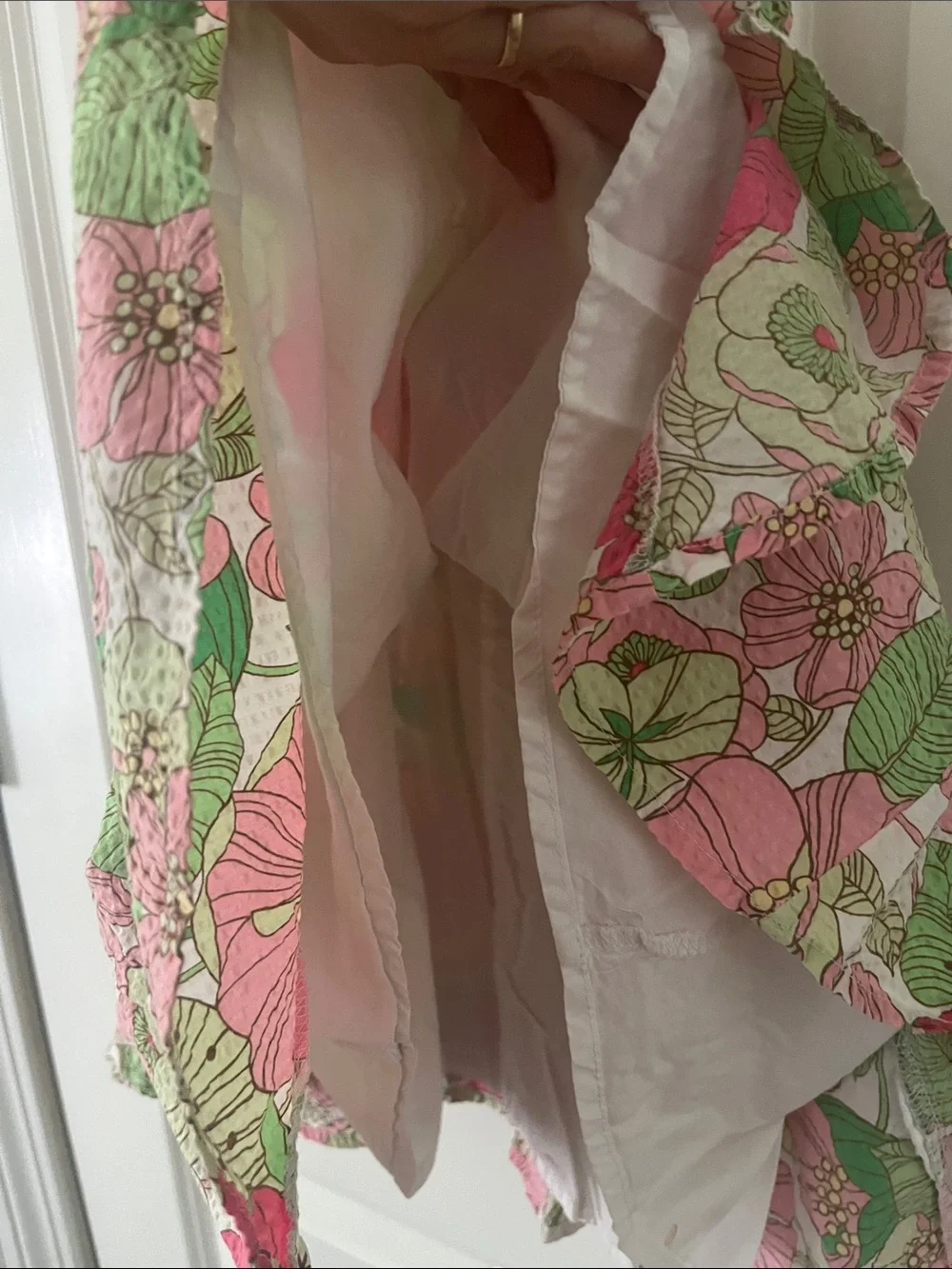 VINTAGE Gap Floral Tropical swing summer sun dress seersucker cotton Sz 3T
